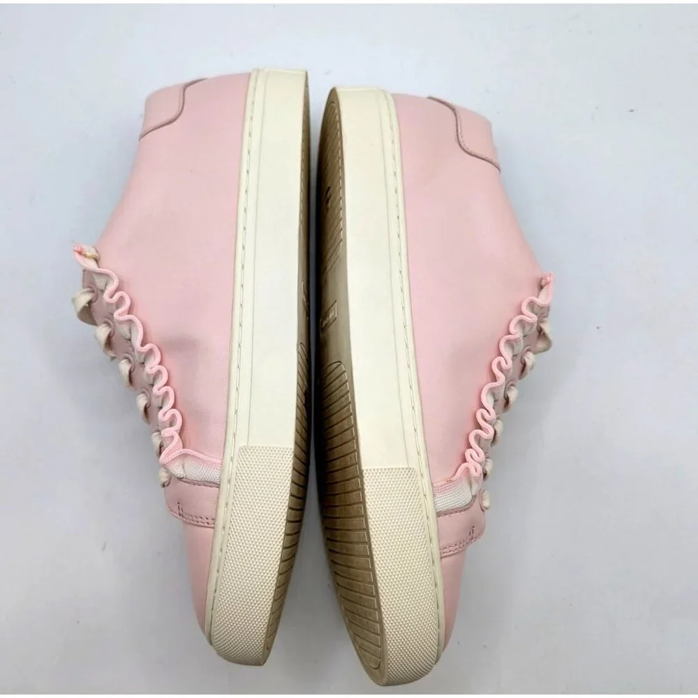 Tory Burch Sport Pink and White Ruffle Sneakers Women's 9M
